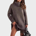 Brauner Pullover und braunes Kleid