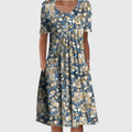 Hellblaues Blumenmuster
