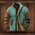 Blau mit Druck