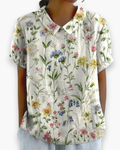 Weiß mit Blumen