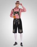 Rosa Oberteil + schwarze Hose + brauner Hut