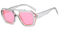 Weiß mit rosa Brille