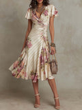 Creme mit Blumenprint