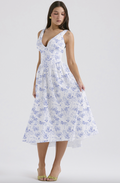Blau Blumenmuster